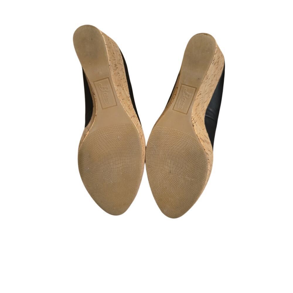 G.H Bass Co Shoes Womens 7.5 M Bass-Karlie Black Slip On Wedge - Picture 5 of 9